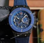 Replica Hublot Big Bang Unico King Chronograph Watch Men's Black and Blue